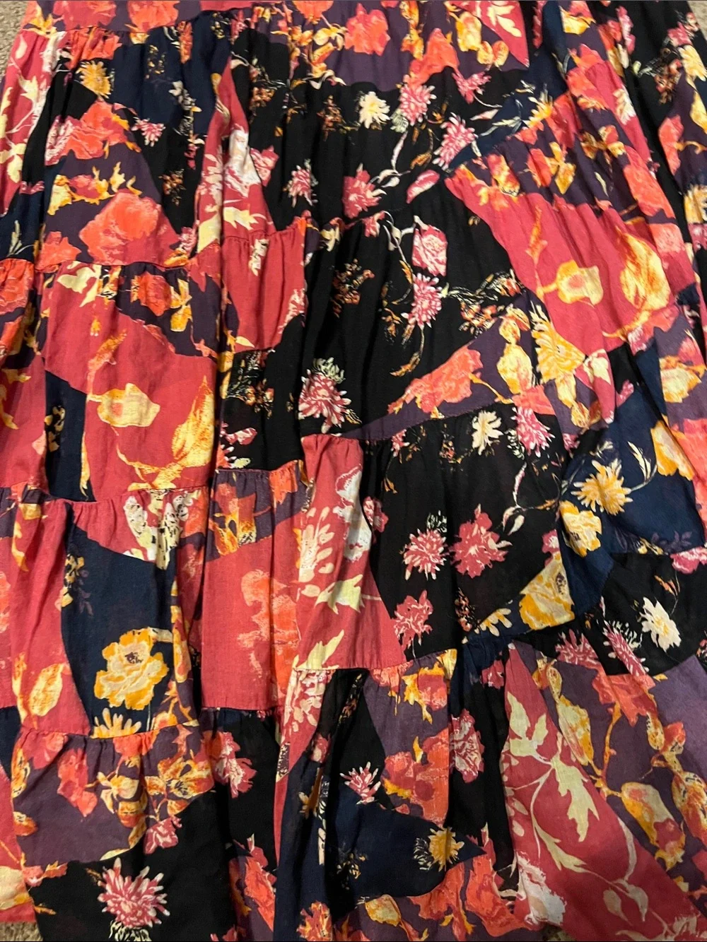 Free People Sun-drenched floral patchwork summer dress medium